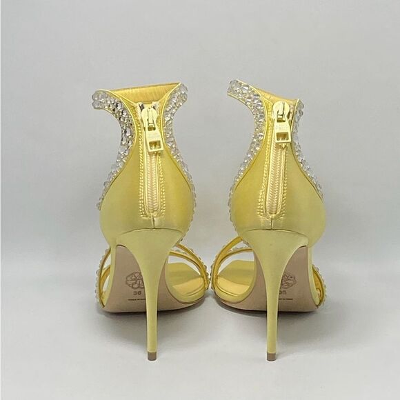 Alexander McQueen Crystal Satin Ankle-Cuff Cocktail Sandals size 36 - Picture 7 of 14